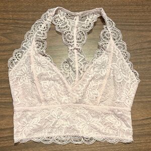 Urban Outfitters Out From Under Small Lace Bralette Bra Light Pink